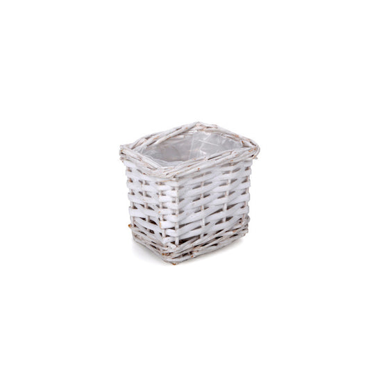 Split Răchită Cărămidă Coaster Alb 10X8X9Cm