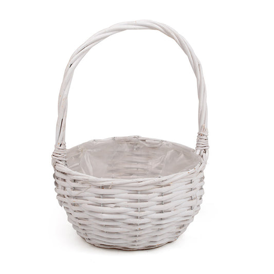 Coș Pentru Petale Din Răchită Alb 22X12/34Cm