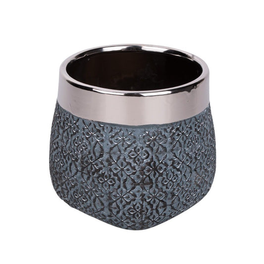 Silvius Vas Ceramic Gri Argintiu 14X14Cm