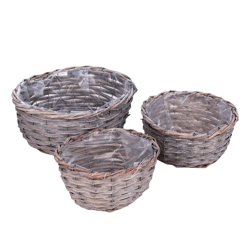 Set Castron Din Lemn, Gri Antic 30X12,5Cm S/3