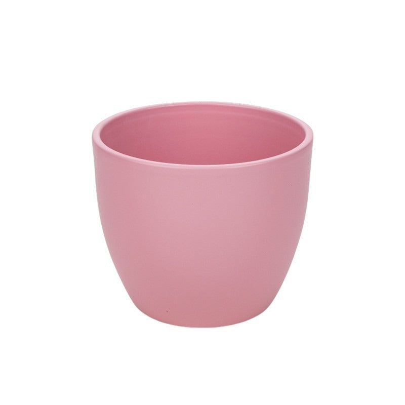 Oală Ceramică Base Mată Roz Deschis 13Cm