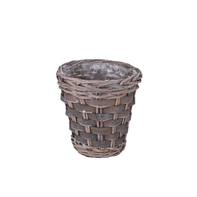 Oală De Răchită Ridicată Gri 16X17,5Cm