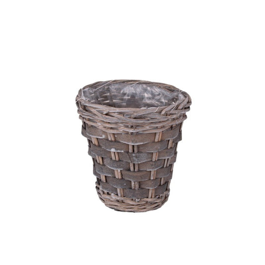 Oală De Răchită Ridicată Gri 16X17,5Cm