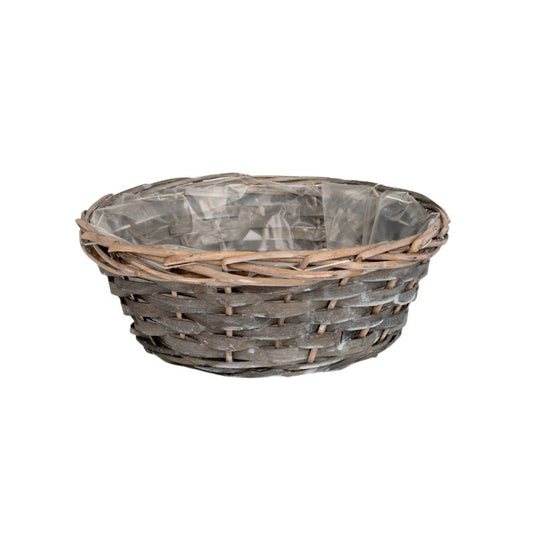 Ghiveci Din Lemn Despicat Gri 26X10Cm