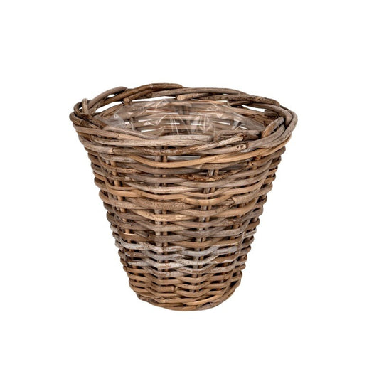 Oală De Rattan Cu Fantă Maro 30X27Cm