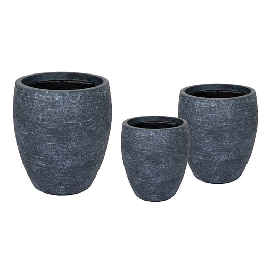 Ontario Monica Compozit Suport Pentru Plante Set Grafit 25X28,5-44,5X50Cm S3