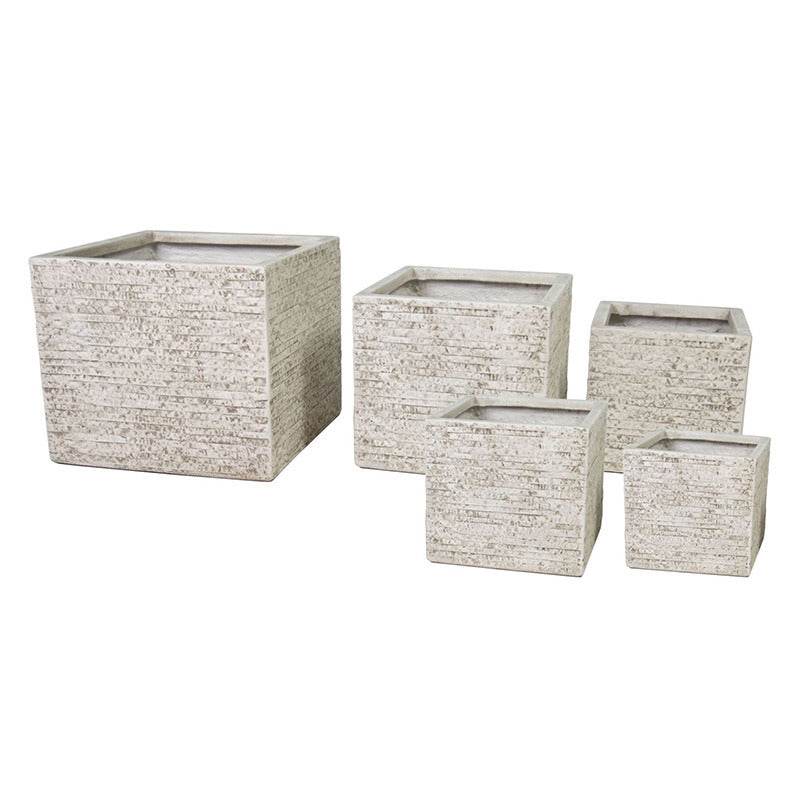 Ontario Cube Compozit Suport Pentru Plante Set Culoare Nisip 20X20X22-55X55X46Cm S5