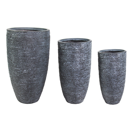 Ontario Vase Suport Uriaș Pentru Plante Compozit Grafit 34X66-56X100Cm S3