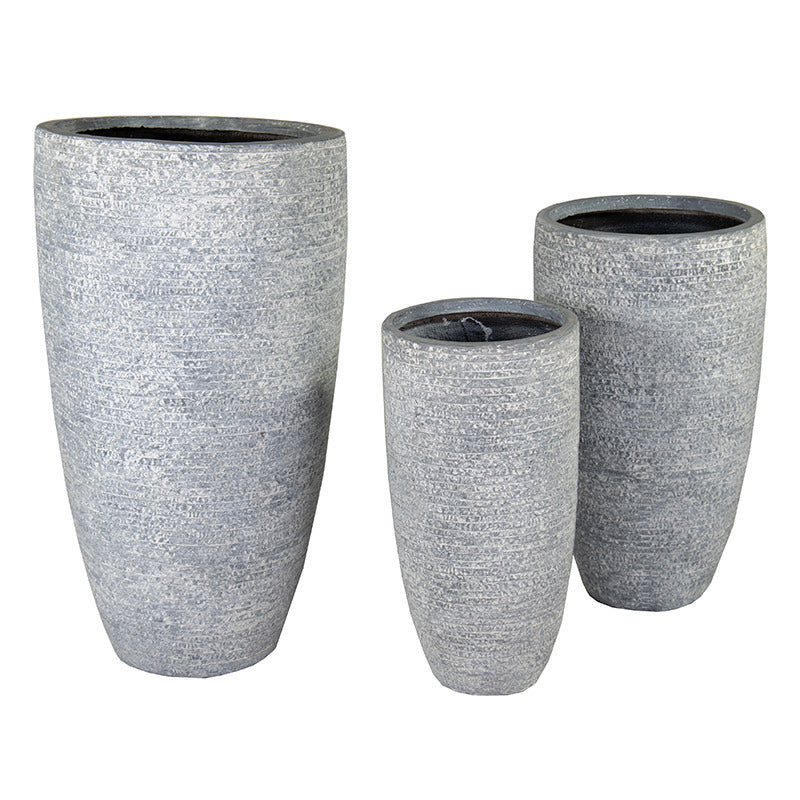 Ontario Vase Suport Uriaș Pentru Plante Compozit Gri 34X66-56X100Cm S3