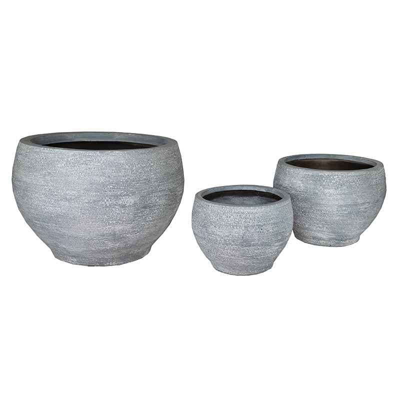 Ontario Globe Giant Compozit Suport De Plante Set Gri 63X45-110X76Cm S3