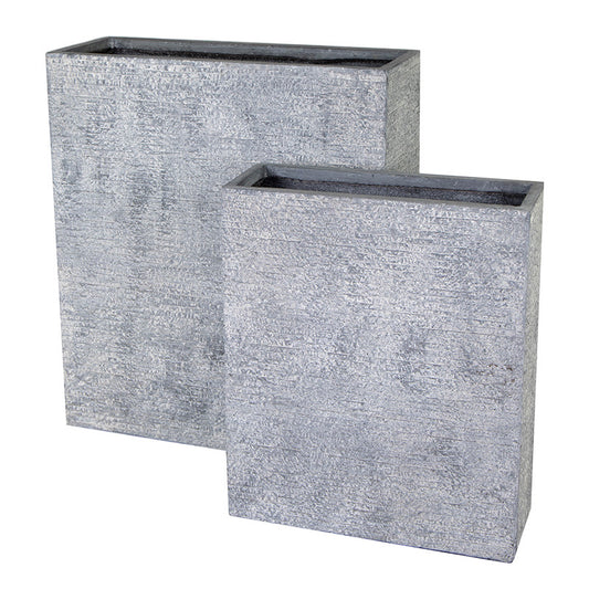 Ontario Terrace Set Ghiveci Compozit Gri 60X23X72-80X30X92Cm S2