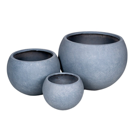 Atlanta Globe Compozit Suport Pentru Plante Set Gri 28X21-54X39Cm S3