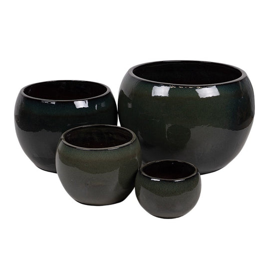 Singa Globe Set Suport Pentru Plante Din Ceramică Verde Cedru 24X16-56X40Cm S4