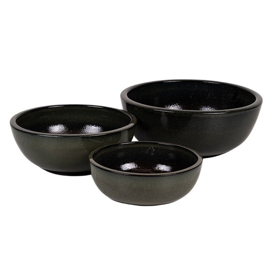 Singa Rita Ceramic Overbowl Set Verde Cedru 30X12-43,5X18Cm S/3