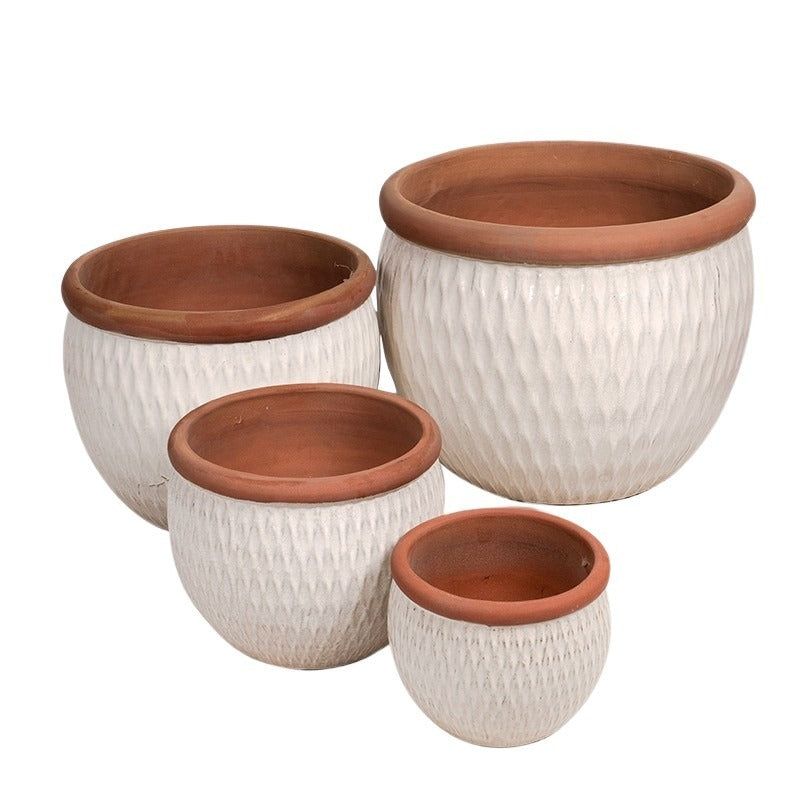 Shiwan Eros Set Suport Pentru Plante Din Ceramică Alb 28X21-63X50Cm S/4