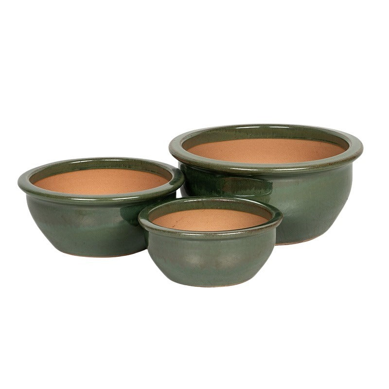 Verona Argos Set Suport Pentru Plante Din Ceramică Verde Jad Închis 24X10,5-38X15,5Cm