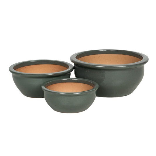 Verona Argos Set Suport Plante Ceramice Gri 24X10,5-38X15,5Cm S/3