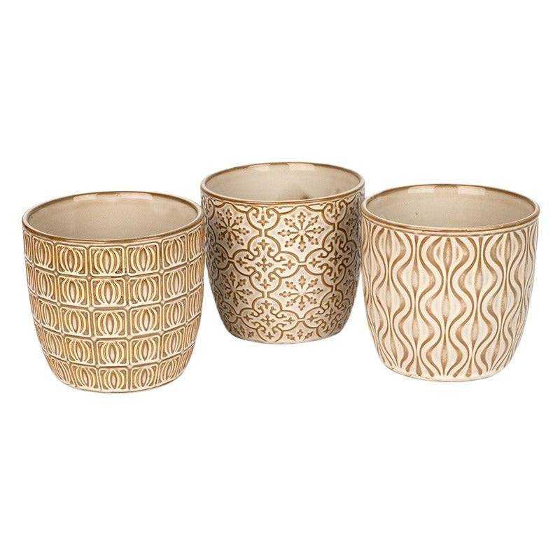 Zena Ceramic Pot Mix 12X11Cm Crema