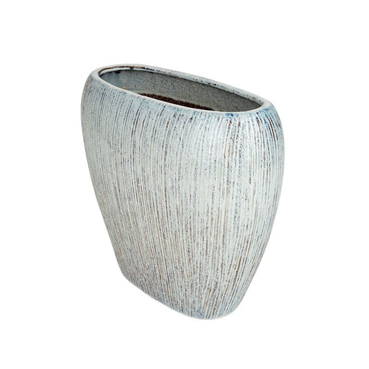 Vază Ceramică Poole Alb Albăstrui 36,5X17X32Cm