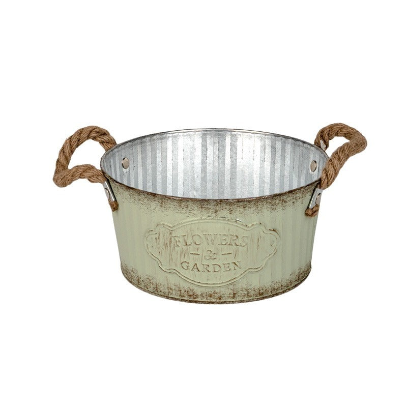 Andretta Castron De Staniu Cu Frânghie Și Gura De Scurgere Verde 25X11Cm