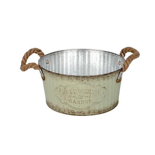 Andretta Castron De Staniu Cu Frânghie Și Gura De Scurgere Verde 27,5X12Cm