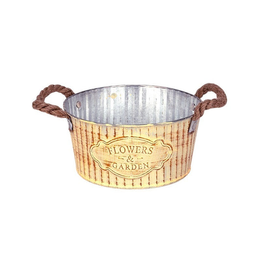 Andretta Castron De Staniu Cu Frânghie Și Gura De Scurgere Cremă 27,5X12Cm