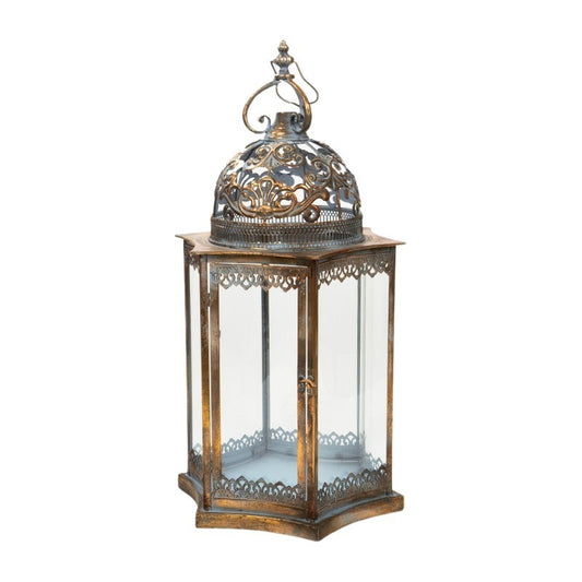 Felinar Metalic Cupru 33,5X29X64Cm