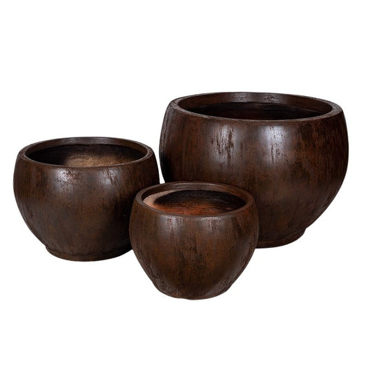 Yukon Globe Giant Compozit Titular De Plante Set Rugina Maro 63X45-110X76Cm S3