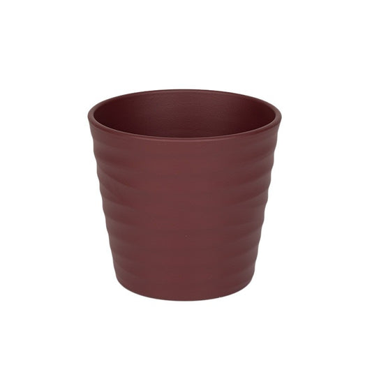 Oală Ceramică Wave Mată Roșu Trandafir 12Cm