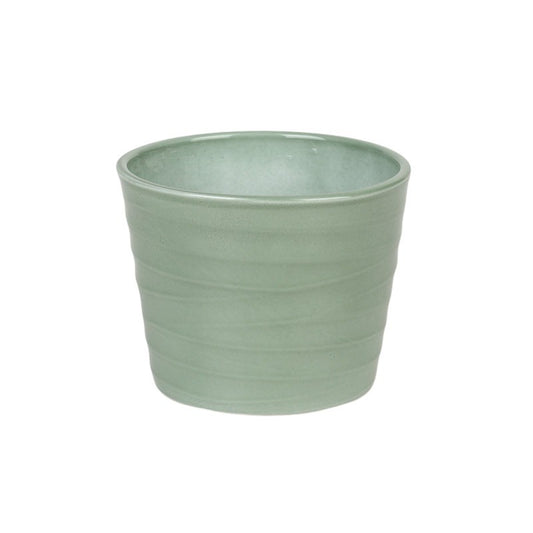 Oală Ceramică Wave Verde Salvie Strălucitor 12Cm