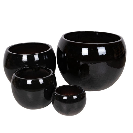 Singa Globe Set Suport Pentru Plante Ceramice Negru 24X16-56X40Cm S4