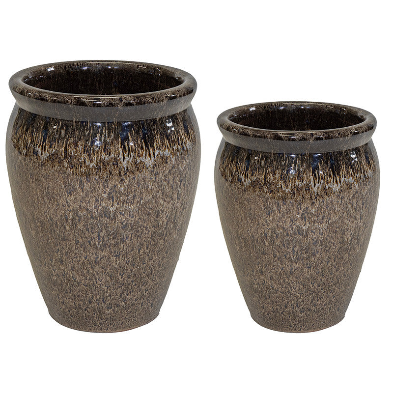 Eliot Apollo Set Suport Pentru Plante Din Ceramică Maro 27X40-38X50Cm S2