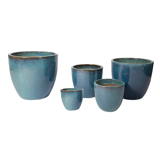 Sydney Classic Set De Ghivece Ceramice Turcoaz 22X21-60X52Cm S5