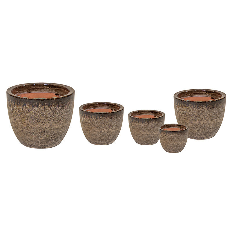 Sydney Classic Set De Ghivece Ceramice Espresso 22X21-60X52Cm S5