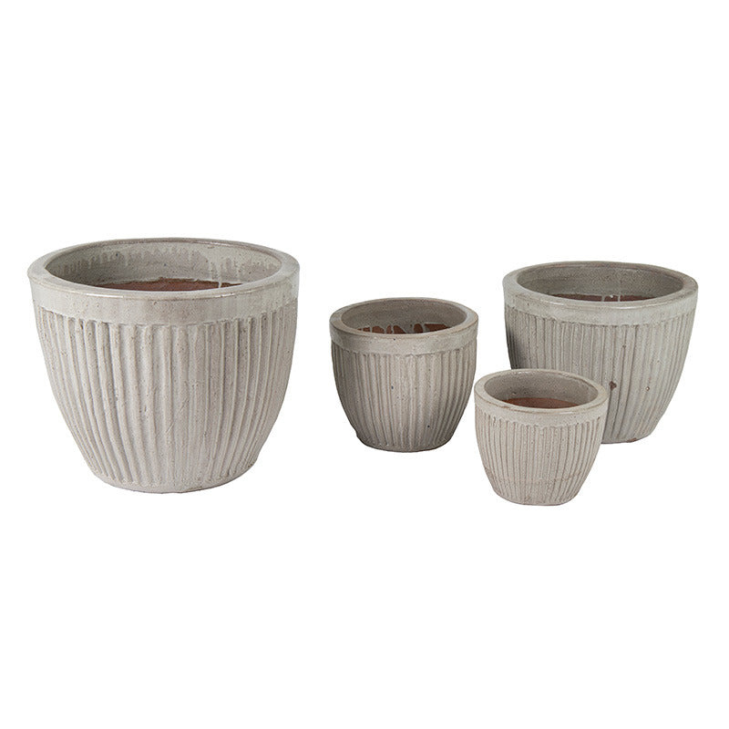 Robbins Classic Ceramică Suport De Plante Set Alb 22X18-48X39Cm S4