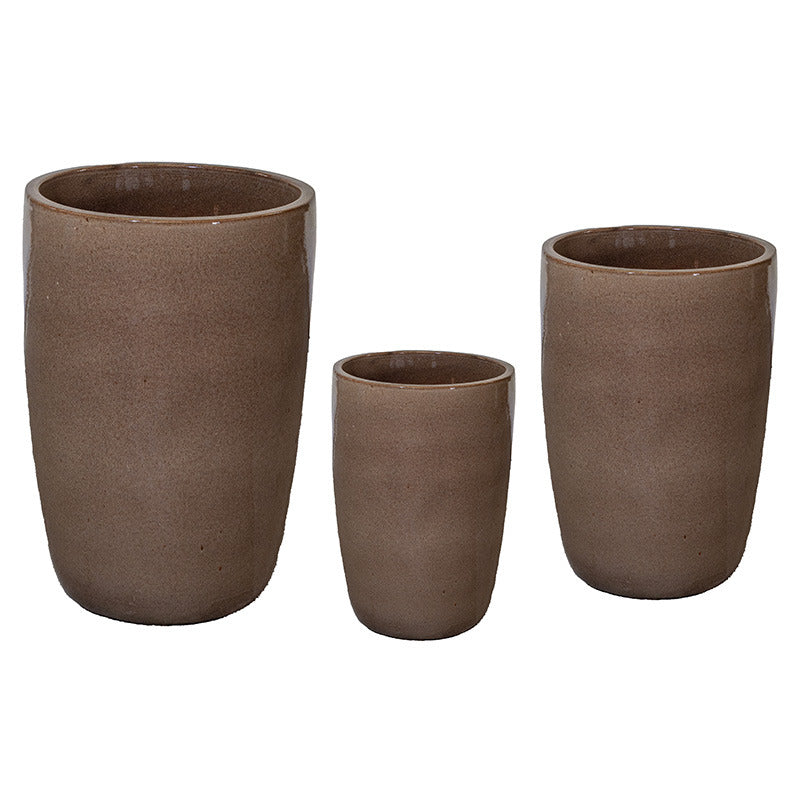 Noble Vase Ghiveci Ceramic Gigant Set Macchiato 42X63-65X100Cm S3