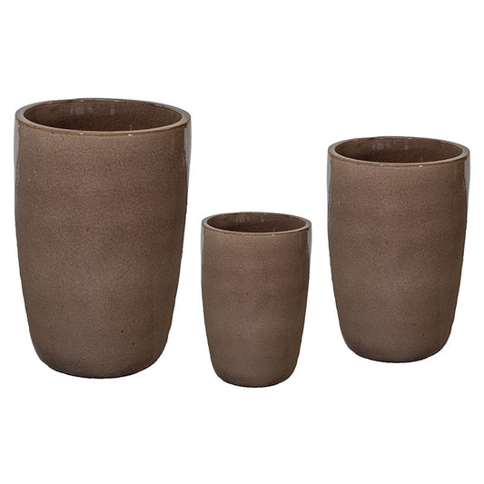 Noble Vase Ghiveci Ceramic Gigant Set Macchiato 42X63-65X100Cm S3