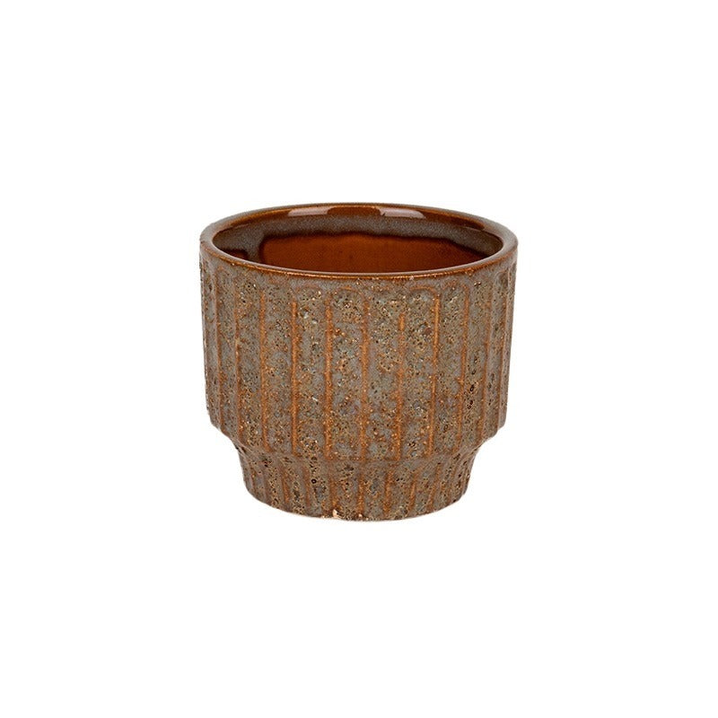 Hudson Vas Ceramic Structurat Gri-Maro 11X9Cm