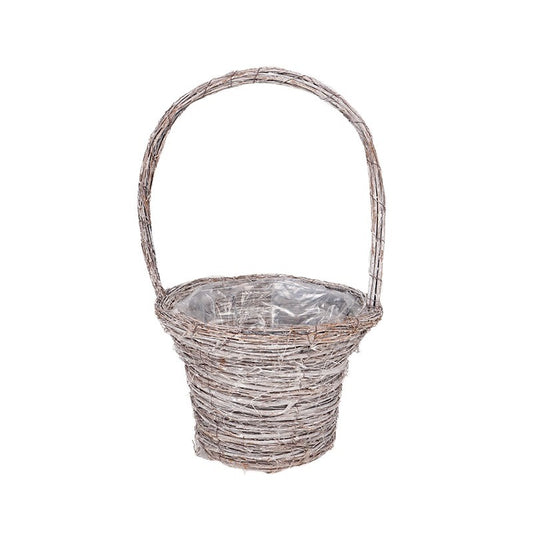 Atlin Răchită Ureche Coș Antic Gri 21X43Cm