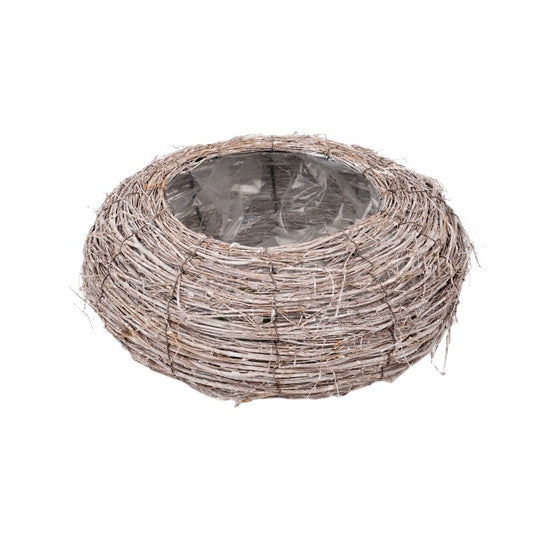 Ghiveci Din Răchită Atlin Gri Antic 38X15Cm