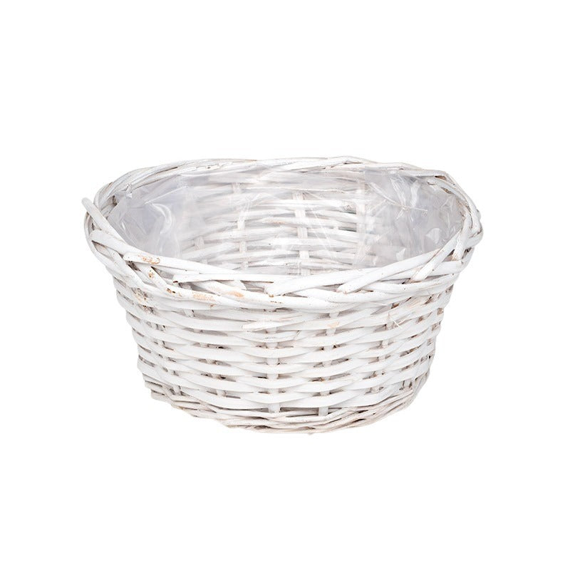 Castron Din Lemn Cu Fantă Alb 25X12Cm