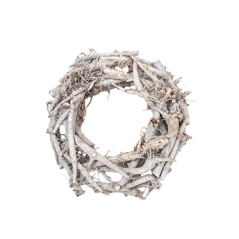 Base Finlandeză Din Lemn Tăiat Și Ghirlandă De Răchită 40X10Cm