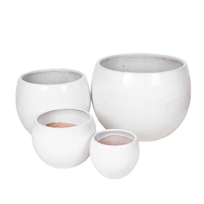 Singa Globe Set Suport Pentru Plante Din Ceramică Alb 23X18-56X42Cm S4