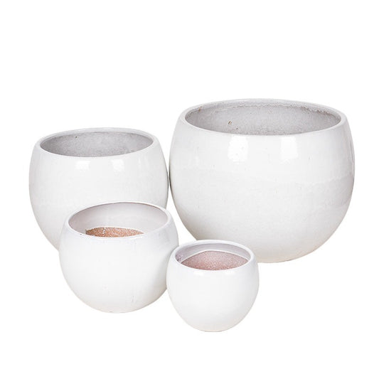 Singa Globe Set Suport Pentru Plante Din Ceramică Alb 23X18-56X42Cm S4