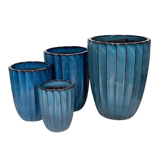 Harlow Vase Set Vază Ceramică Albastru Antic 30X39-55X71Cm S4