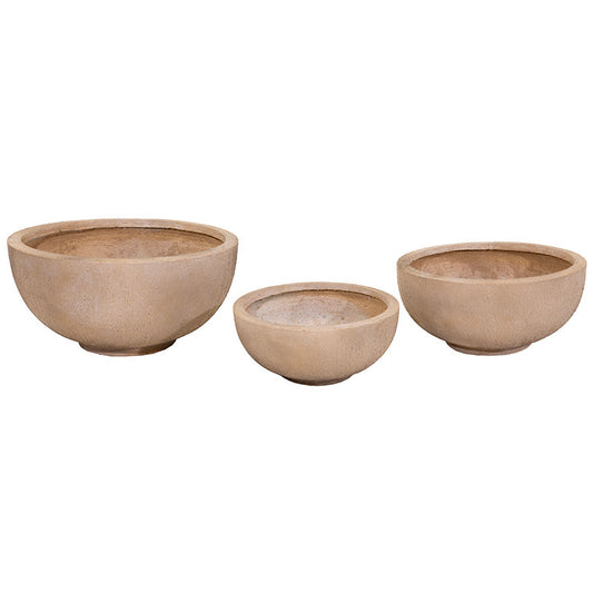 Yukon Rita Set Ghiveci Compozit Bej 36X17-55X27Cm S3