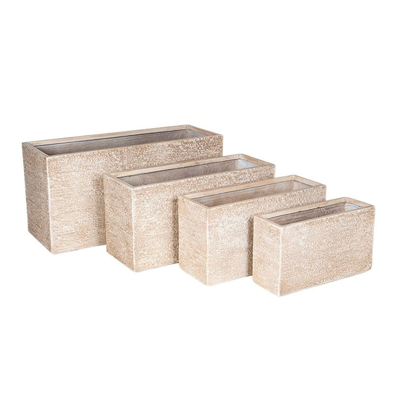 Ontario Tetra Grand Compozit Balcon Cutie Set Culoare Nisip 60X21X35-110X40X55Cm S4