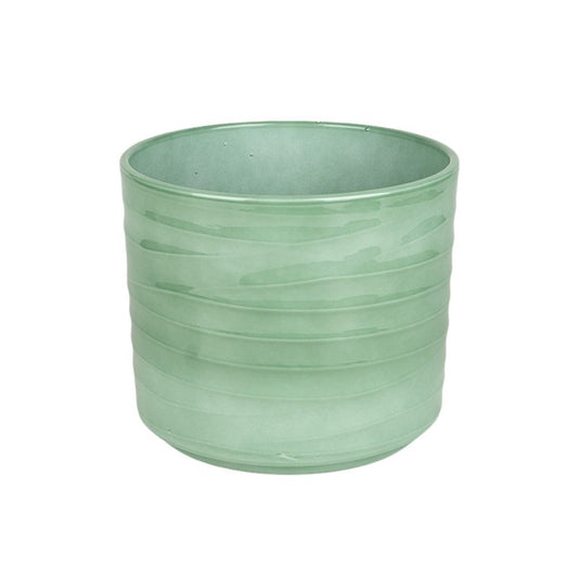 Oală Cilindrică Ceramică Wave Verde Salvie Strălucitor 16Cm