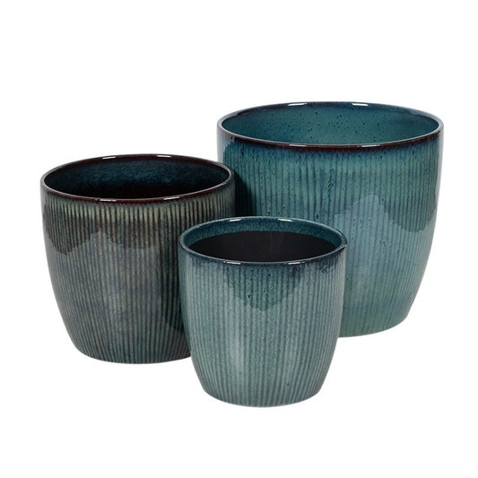 Hartley Set De Vase Ceramice Turcoaz 31X28-46X42Cm S3