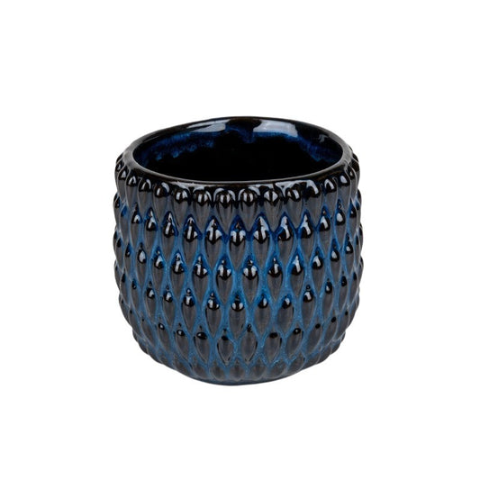 Gemma Vas Ceramic Albastru Închis 13X13Cm